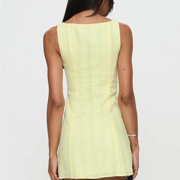 Mimsie Embroidered Mini Dress Lemon - Picture 5 of 13